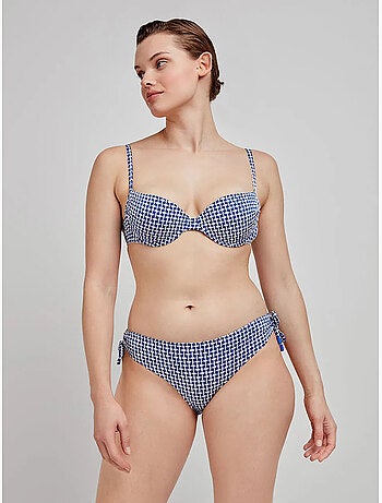 Top bikini con aro y foam en tejido de estructura