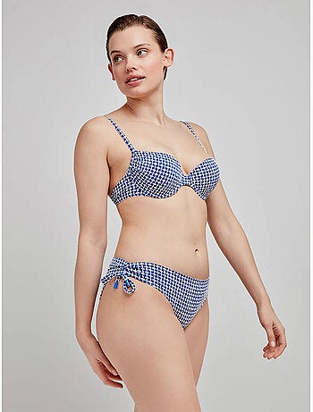 Top bikini con aro y foam en tejido de estructura