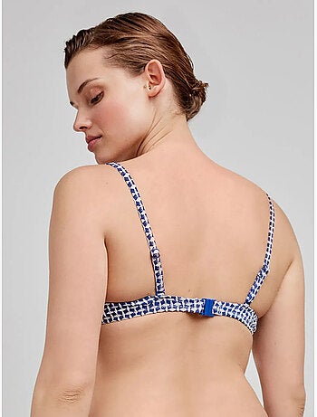 Top bikini con aro y foam en tejido de estructura