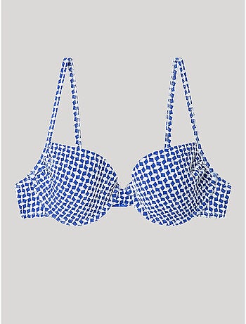 Top bikini con aro y foam en tejido de estructura