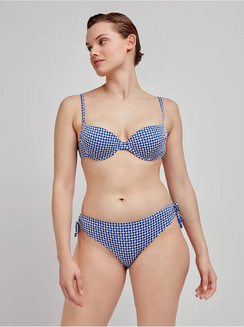 Top bikini con aro y foam en tejido de estructura Multicolor - Kiabi