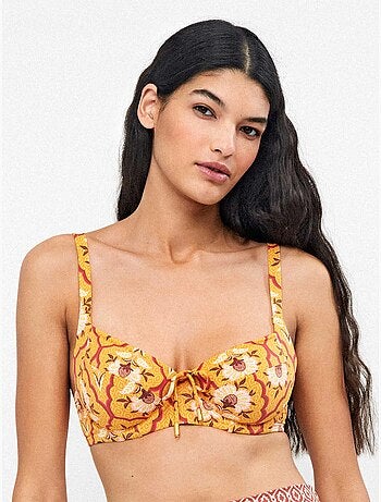 Top bikini de capacidad con aro sin foam copas c y d