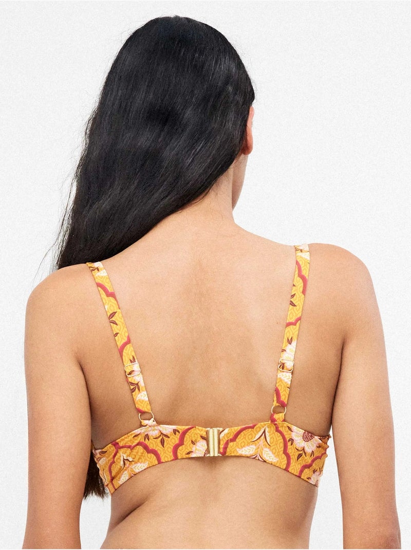 Top bikini de capacidad con aro sin foam copas c y d Multicolor - Kiabi