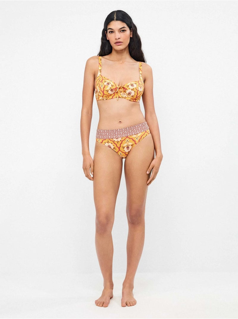 Top bikini de capacidad con aro sin foam copas c y d Multicolor - Kiabi