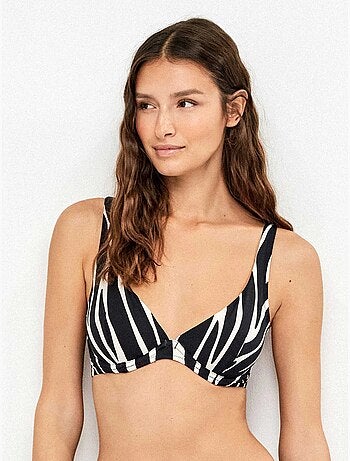 Top bikini de capacidad sin foam animal print cebra