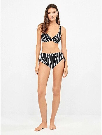 Top bikini de capacidad sin foam animal print cebra
