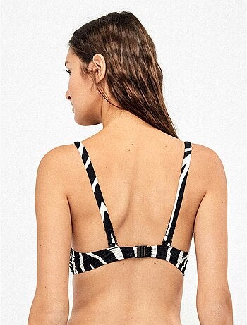 Top bikini de capacidad sin foam animal print cebra