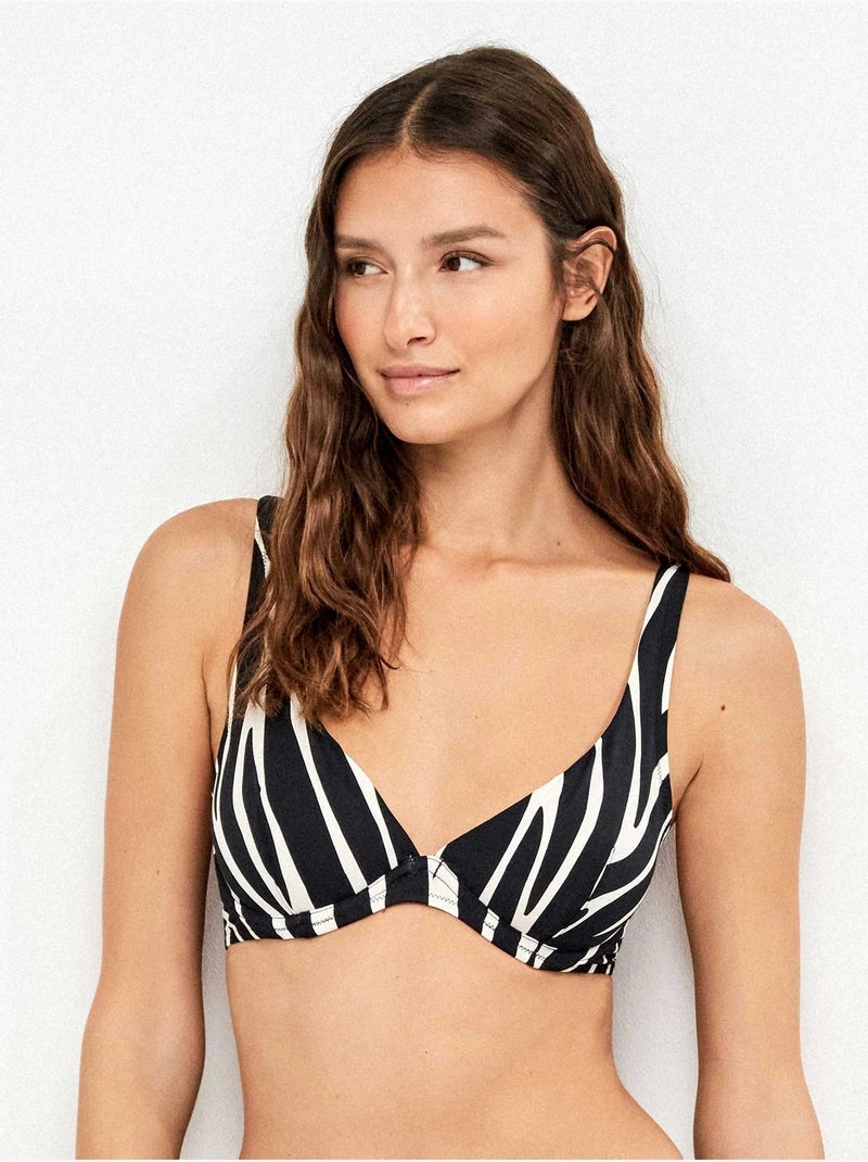 Top bikini de capacidad sin foam animal print cebra Multicolor - Kiabi