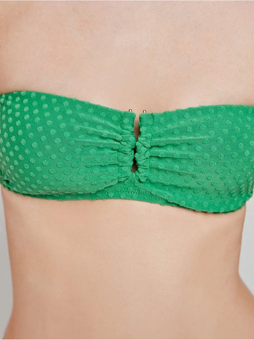 Top bikini desmontable, sin aro, con foam y escote v, de plumetti - Kiabi Top bikini desmontable, sin aro, con foam y escote v, de plumetti - Kiabi