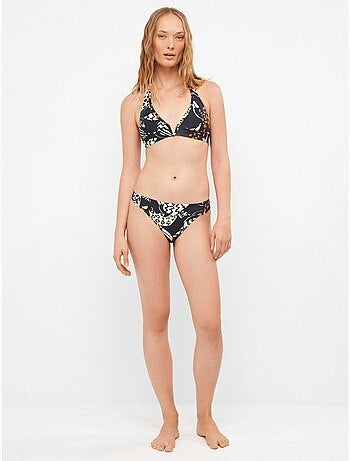 Top bikini halter con foam extraíble estampado tropical