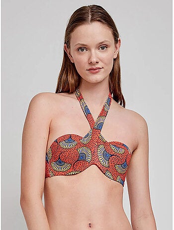 Top bikini multiposición, con aro y foam