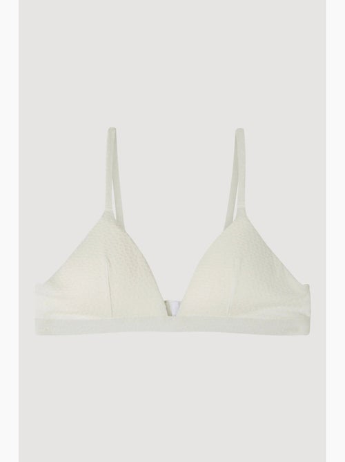 Top bikini sin aro y con foam extraíble, de tejido con textura - Kiabi Top bikini sin aro y con foam extraíble, de tejido con textura - Kiabi