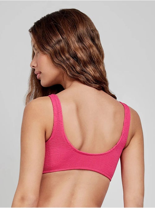 Top bikini talla única sin aro ni foam en tejido texturizado - Kiabi Top bikini talla única sin aro ni foam en tejido texturizado - Kiabi