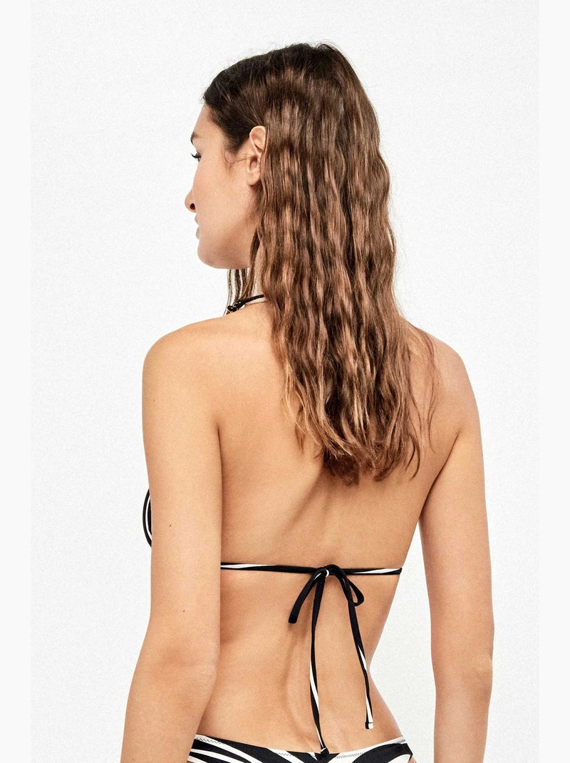 Top bikini triangular sin aro regulable animal print cebra Multicolor - Kiabi