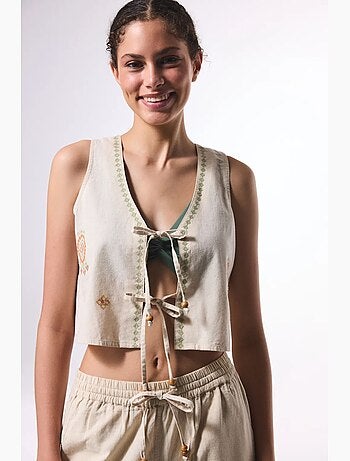 Top boho de lino penti