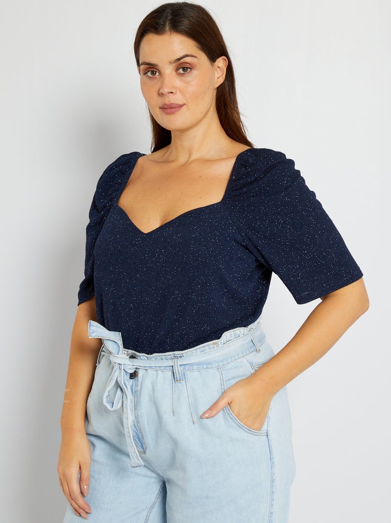 Top brillante AZUL - Kiabi