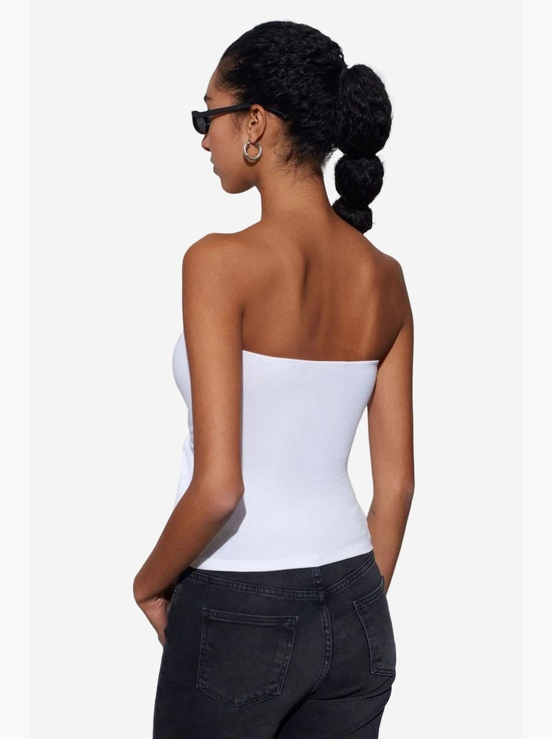 Top bustier ajustado dilvin Blanco - Kiabi