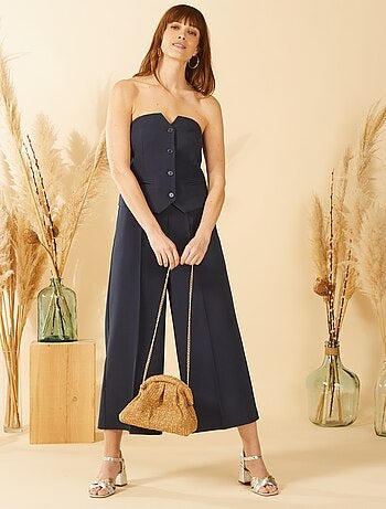 Top bustier con botones