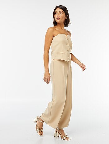 Top bustier con botones