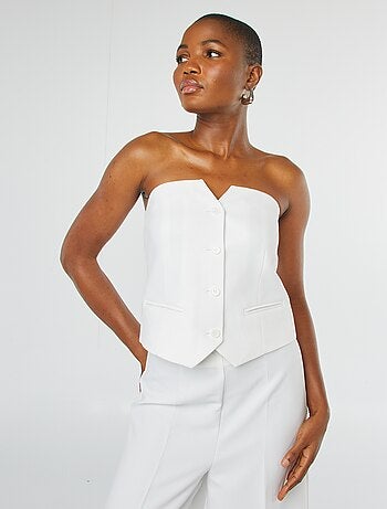 Top bustier con botones