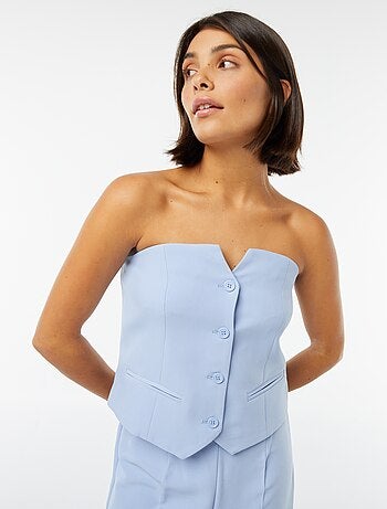Top bustier con botones
