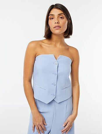 Top bustier con botones