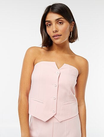 Top bustier con botones