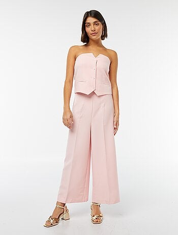 Top bustier con botones