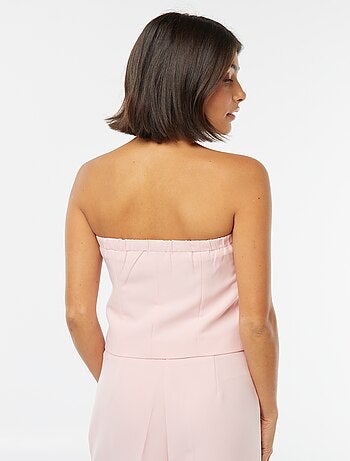 Top bustier con botones