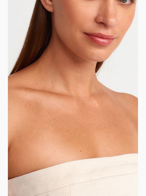 Top bustier corto ajustado con cremallera dilvin - Kiabi