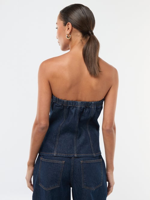 Top bustier de denim - Kiabi