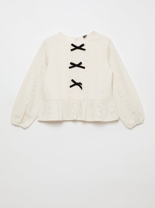 Top calado con nudos de fantasía - Kiabi