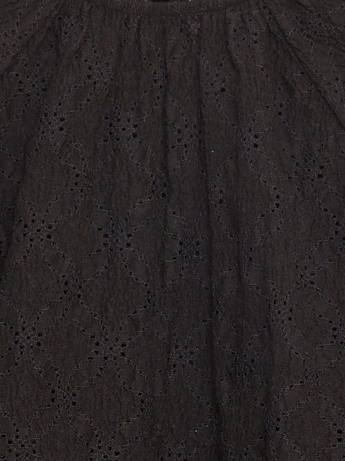 Top calado con volantes en las mangas - Kiabi