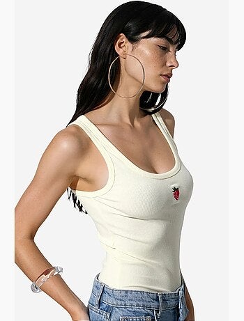 Top camisola acanalado ajustado busem