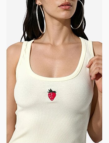 Top camisola acanalado ajustado busem