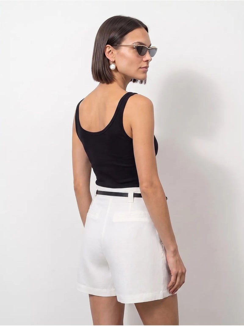 Top camisola ajustado acanalado dilvin Negro - Kiabi