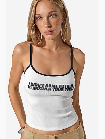 Top camisola ajustado estampado busem