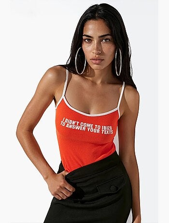 Top camisola ajustado estampado busem
