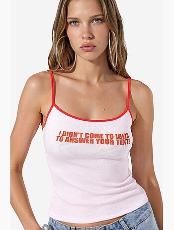 Top camisola ajustado estampado busem