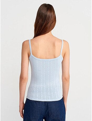 Top camisola de algodón acanalado slim fit dilvin