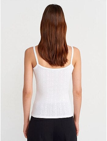Top camisola de algodón acanalado slim fit dilvin
