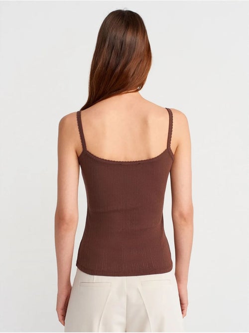 Top camisola de algodón acanalado slim fit dilvin - Kiabi