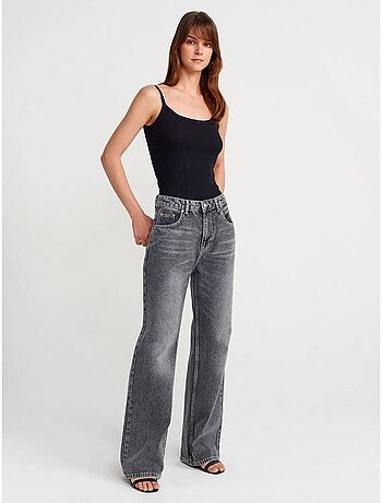 Top camisola de algodón acanalado slim fit dilvin