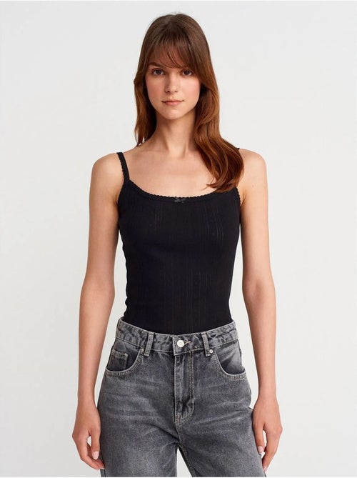 Top camisola de algodón acanalado slim fit dilvin - Kiabi