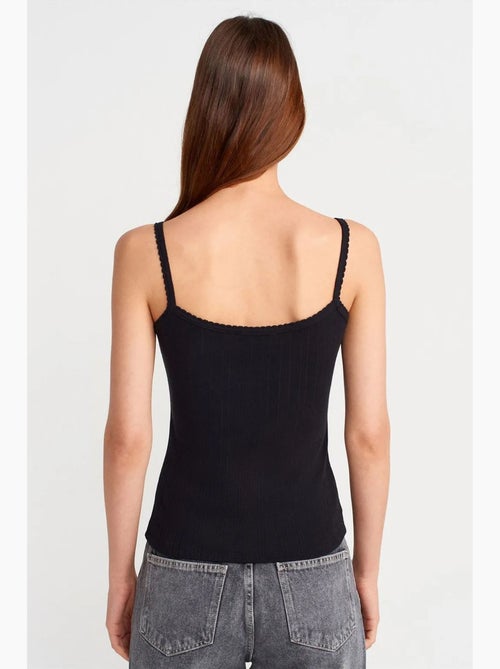 Top camisola de algodón acanalado slim fit dilvin - Kiabi