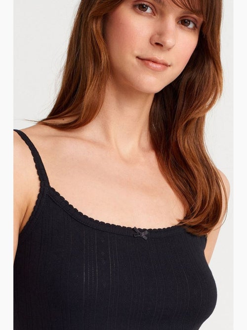 Top camisola de algodón acanalado slim fit dilvin - Kiabi