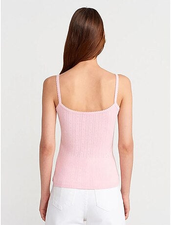 Top camisola de algodón acanalado slim fit dilvin