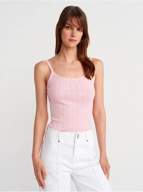 Top camisola de algodón acanalado slim fit dilvin - Kiabi