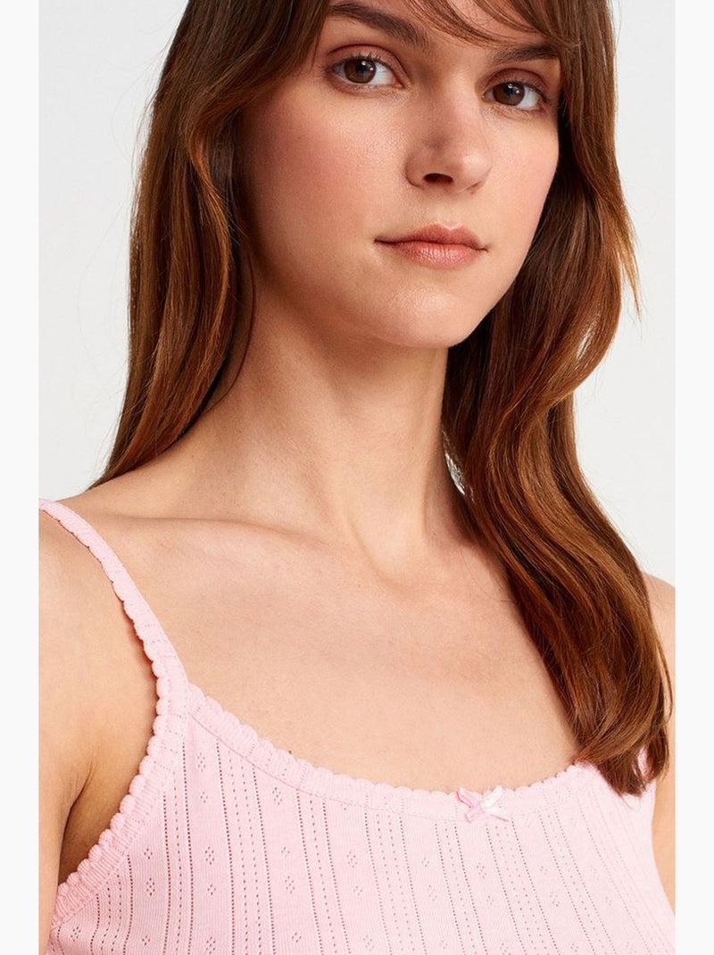 Top camisola de algodón acanalado slim fit dilvin Rosa claro - Kiabi