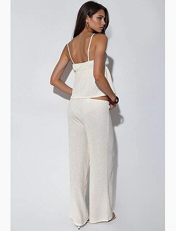 Top camisola de crepé liso busem